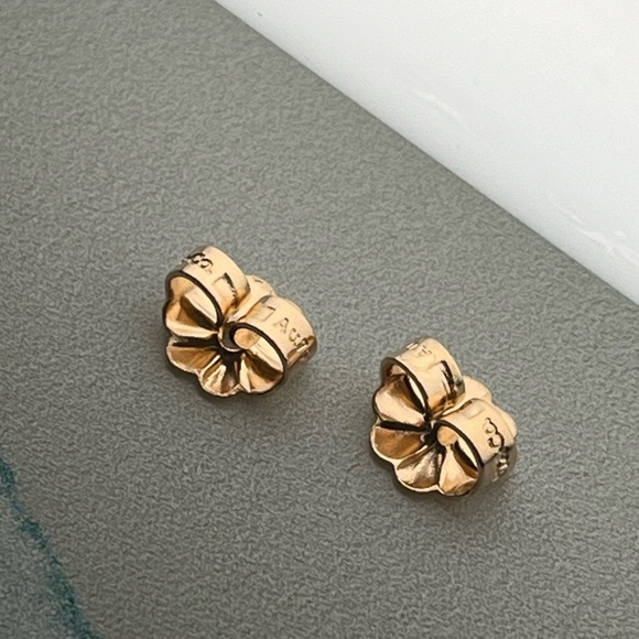 Authentic Tiffany & Co Rose Gold Smile Earrings - Picture 4 of 6